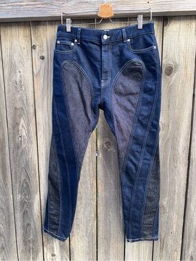 Mugler Paris Two Tone Spiral Jeans Size 42